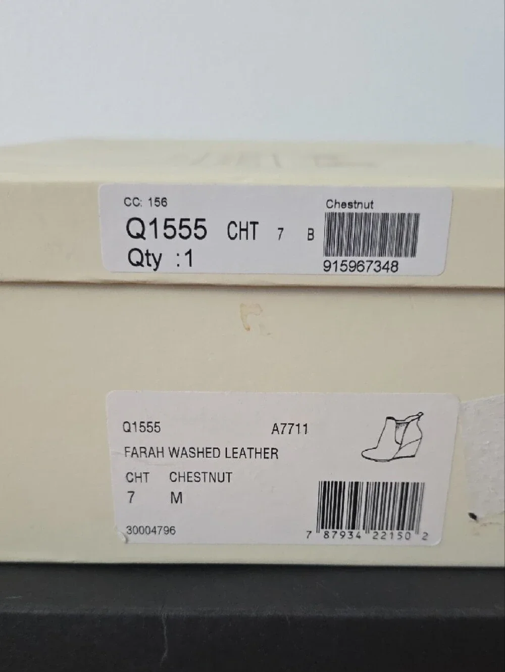 Coach Farah Washed Leather Chestnut Ankle Booty Wedge. Size 7. Never Worn.